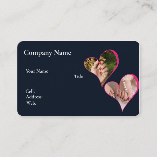 Nails Template Business Card Visitenkarte (Vorderseite)