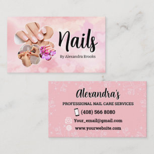 Nails Visitenkarten Personalisiert Minimalistisch Visitenkarte