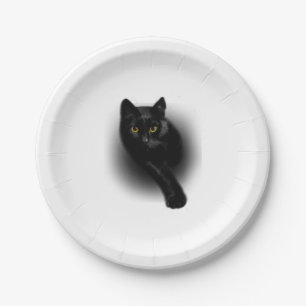 Nails zum Filtern von schwarzen Katzen Pappteller