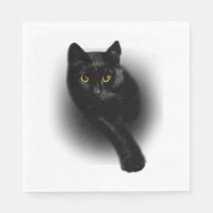 Nails zum Filtern von schwarzen Katzen Serviette
