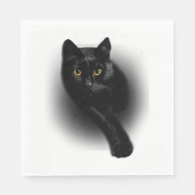 Nails zum Filtern von schwarzen Katzen Serviette (Vorderseite)