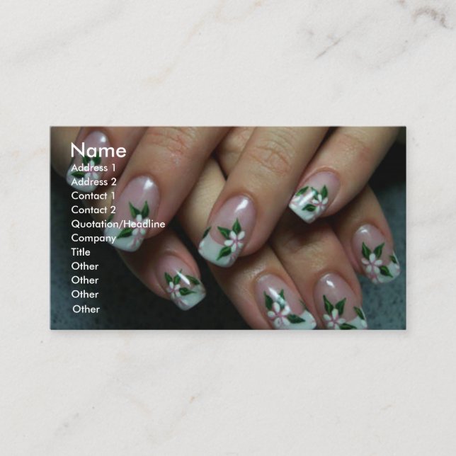 Nailsart Visitenkarte (Vorderseite)
