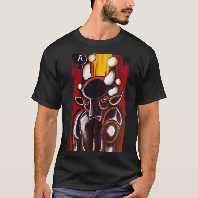 Naipe Del Matador, Stier Seitent-shirt T-Shirt (Vorderseite)