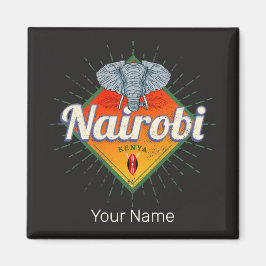 Nairobi Hauptstadt Kenya Elephant Vintages Afrika Magnet