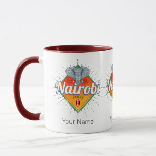 Nairobi Hauptstadt Kenya Elephant Vintages Afrika Tasse