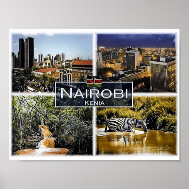 Nairobi - Kenia - Mosaik - Poster (Vorne)