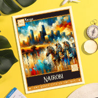 Nairobi, Kenia | Vintage Malerei