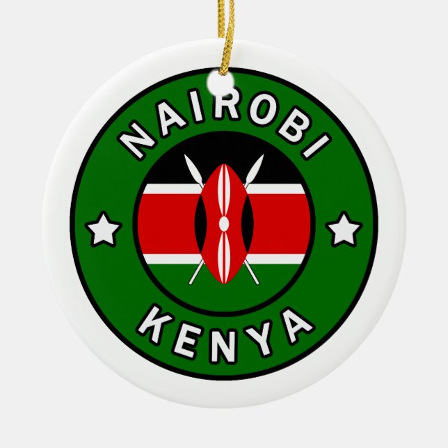 Nairobi Kenya Keramik Ornament (Vorne)
