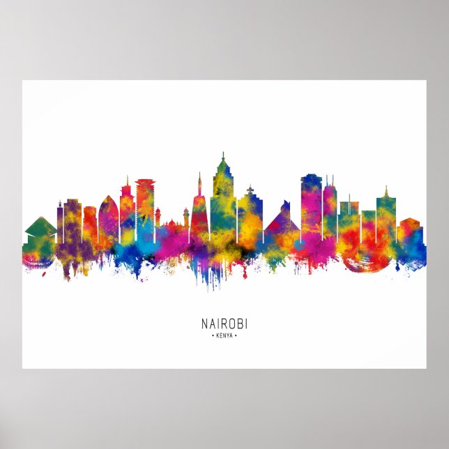 Nairobi Kenya Skyline Poster (Vorne)