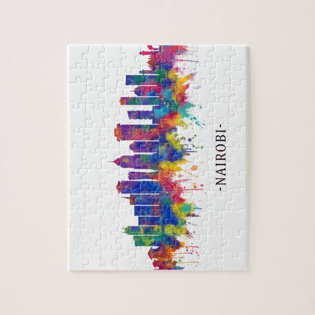 Nairobi Kenya Skyline Puzzle (Vertikal)