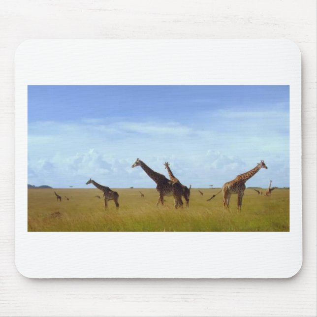 Nairobi-Nationalpark Giraffen Mousepad (Vorne)