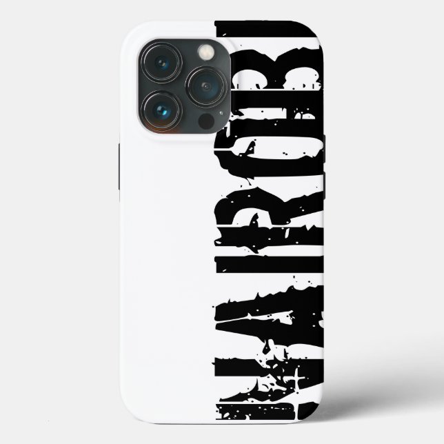 Nairobi - Urban Style, Black and White iPhone Case (Rückseite)