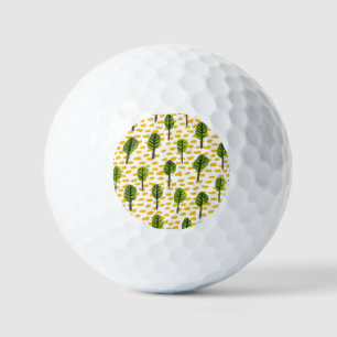 Naive Green Black Tree Muster Golfball