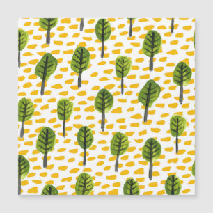 Naiver grüner schwarzer Baum Muster Magnetkarte