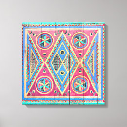 Najd Triangle Tribal Holztür Leinwanddruck