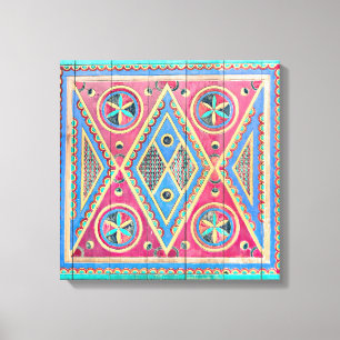 Najd Triangle Tribal Holztür Leinwanddruck