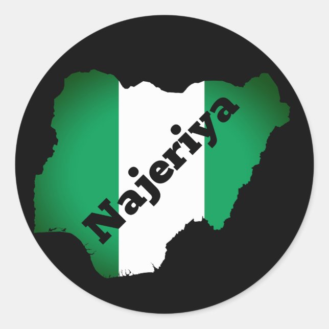 Najeriya (Hausa) Runder Aufkleber (Vorderseite)