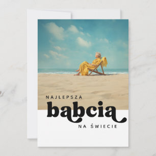 Najlepsza Babcia Na Świecie Custom Foto Card Einladung