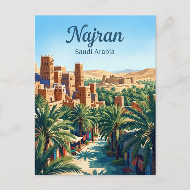 Najran Saudi-Arabien Postkarte (Vorderseite)