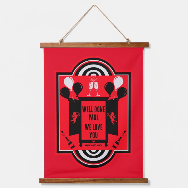 NAK-Tag Wandteppich Mit Holzrahmen (Vorderseite)