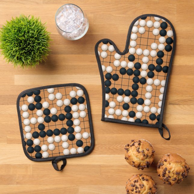Nakade Shapes Ofenhandschuh & Topflappen-Set (Oben Unten)