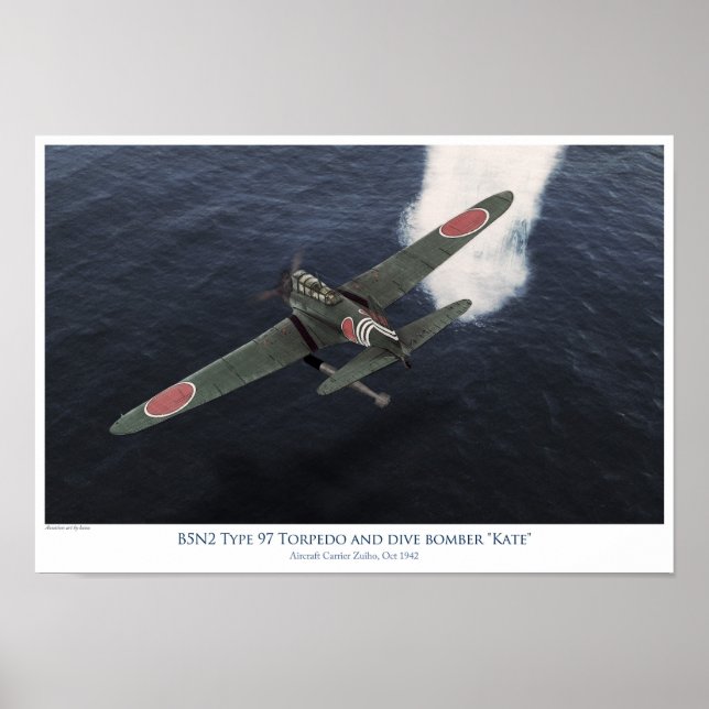 Nakajima B5N1 "Kate" Torpedobomber Poster (Vorne)