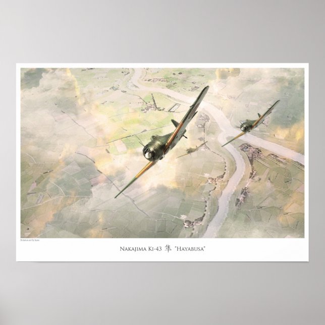Nakajima Ki-43 Hayabusa Poster (Vorne)