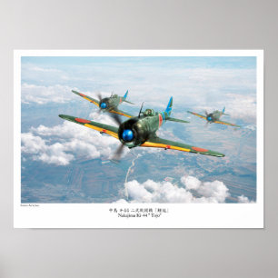 Nakajima Ki-44"Tojo" 中 島 キ44 二 式 闘 戦 "機"" Poster