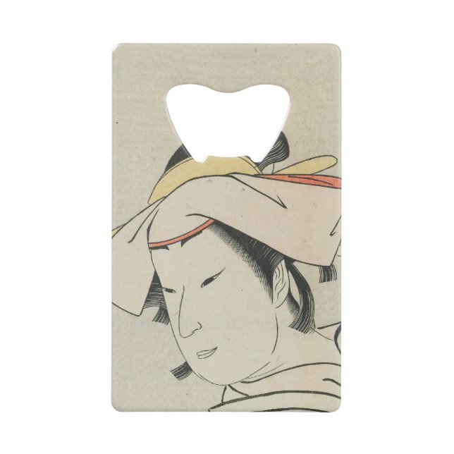 Nakamura Noshio II als Tonase, 1795 Geldkarten Flaschenöffner (Vorderseite)