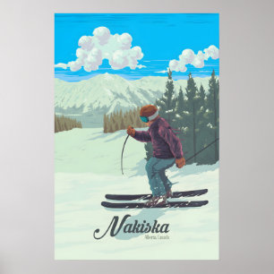 Nakiska Ski Resort Kanada Reiseplakat Poster