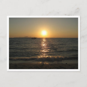Naklua Beach Sunset .. Pattaya, Chonburi, Thailand Postkarte