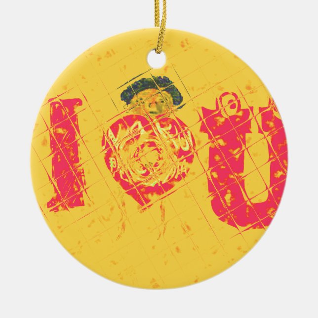 Nakupenda - I Liebe U Swahili Word Text Bedeutung  Keramikornament (Vorne)