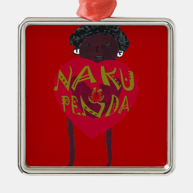 Nakupenda Sana Art Print Swahili Design Ornament Aus Metall (Vorne)