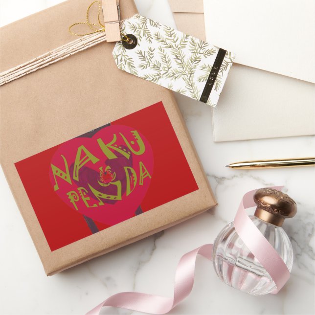 Nakupenda Sana Art Print Swahili Design Rechteckiger Aufkleber (Schenken)