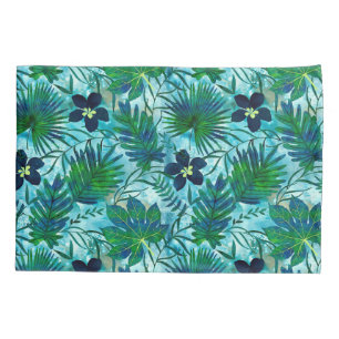 Nalani Hawaiian Tropical Garden Aquamarin Kissenbezug