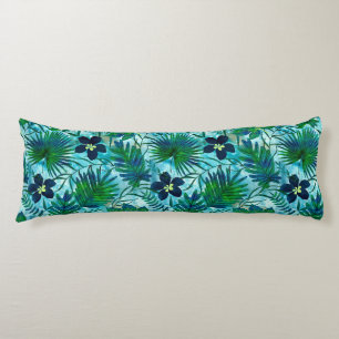 Nalani Hawaiian Tropical Garden Aquamarin Seitenschläferkissen