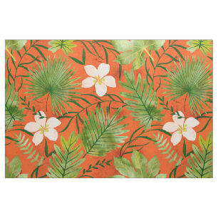 Nalani Hawaiian Tropical Garden Coral Stoff