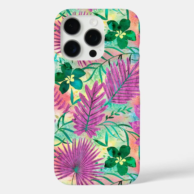Nalani Hawaiian Tropical Garden Fuchsia Case-Mate iPhone Hülle (Rückseite)
