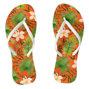 Nalani Hawaiian Tropical Garden Koralle Flip Flops