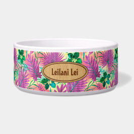 Nalani Hawaiian Tropical Garden Monogram Fuchsia Napf