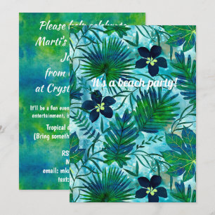 Nalani Hawaiian Tropical Garden Türkis Einladung
