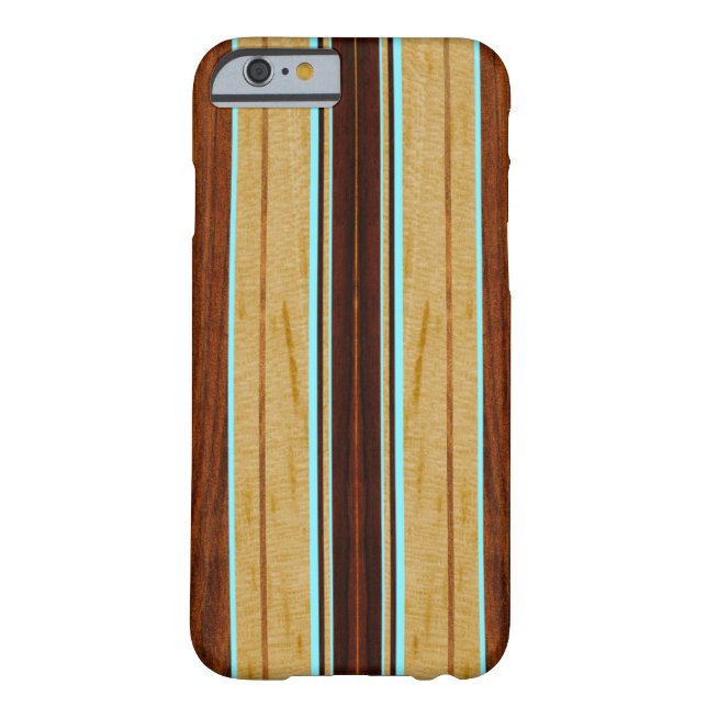 Nalu Hou Imitat Koa Holz-Surfbrett Case-Mate iPhone Hülle (Rückseite)