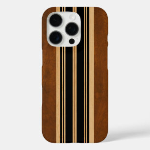 Nalu Lua Faux Koa Holz Surfboard Schwarz iPhone 16 Pro Hülle