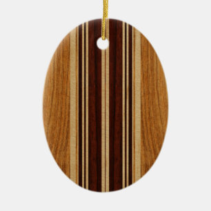 Nalu Lua Imitat Koa Holz-Surfbrett Keramikornament