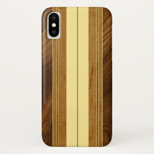 Nalu Mua Faux Koa Holzbretter Surfboard iPhone X Hülle