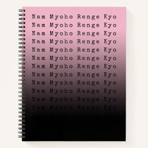 Nam Myoho Renge Kyo Black Pink Gradient Notizbuch