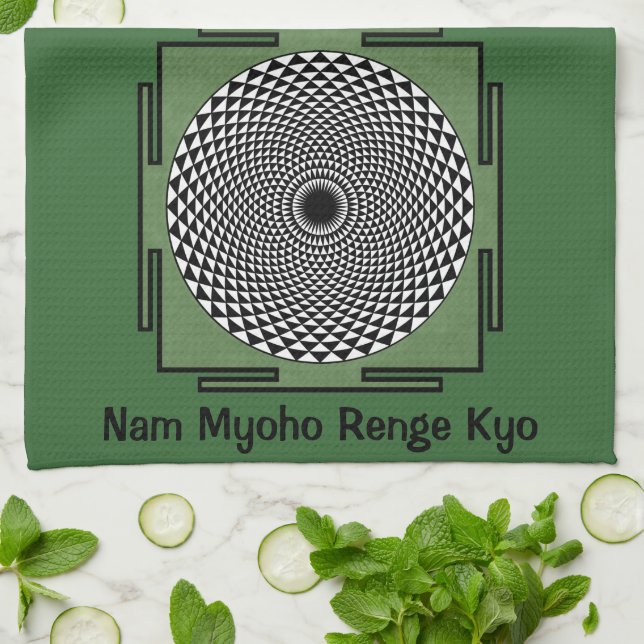 Nam Myoho Renge Kyo Chor Geschirrtuch (Gefaltet)