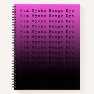 Nam Myoho Renge Kyo Lila Gradient Notizbuch