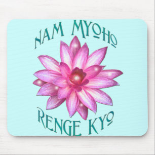 Nam Myoho Renge Kyo mit Lotos-Blumen-Entwurf Mousepad
