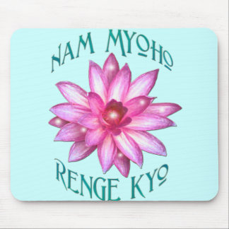 Nam Myoho Renge Kyo mit Lotos-Blumen-Entwurf Mousepad